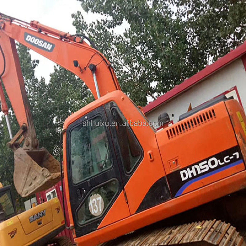 बिक्री के लिए कम कीमत के साथ प्रयुक्त हाइड्रोलिक क्रॉलर खुदाई मशीन Doosan DH150/दूसरा हाथ गुणवत्ता DOOSAN DH150 खुदाई मशीन