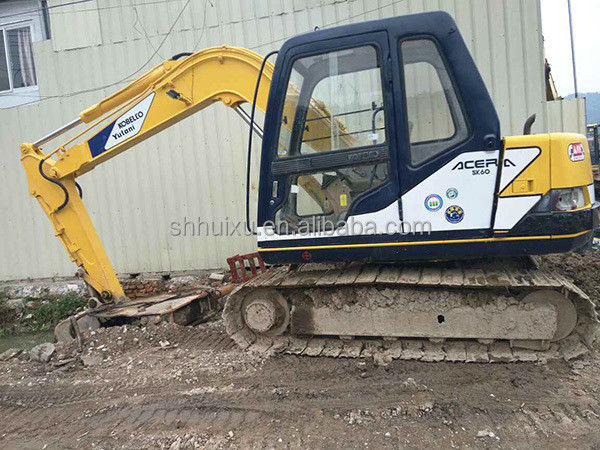 प्रयुक्त हाइड्रोलिक क्रॉलर खुदाई Kobelco60-3, मिनी दूसरे हाथ उच्च गुणवत्ता वाले खुदाई KOBELCO60-3 सस्ती कीमत