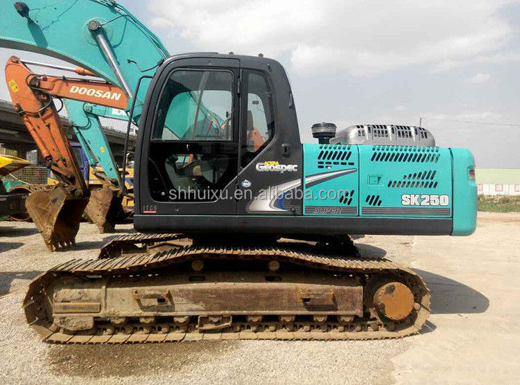 कोबेल्को SK200 सेकंड हैंड क्रॉलर खुदाई Kobelco SK250 प्रयुक्त खुदाई मशीन सस्ती कीमत