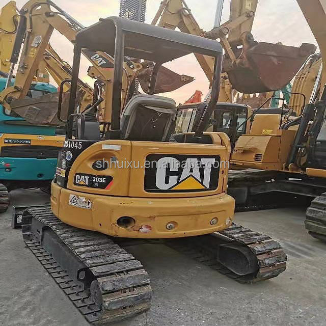 सेकंड हैंड अच्छी गुणवत्ता प्रयुक्त मिनी क्रॉलर खुदाई मशीन प्रयुक्त CAT303E 3T प्रयुक्त कैटरपिलर खुदाई मशीन कैटरपिलर स्टॉक में