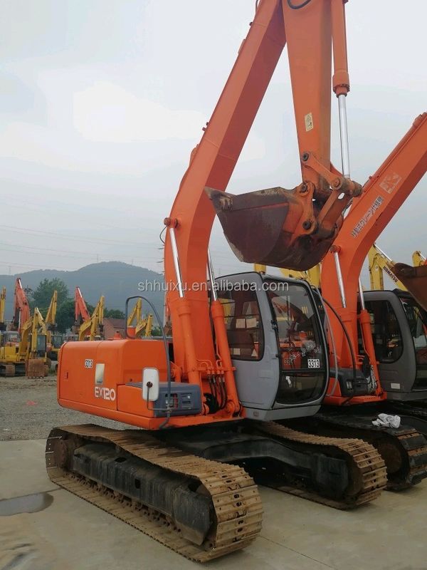 हिताची गर्म बिक्री दूसरा हाथ क्रॉलर खुदाई HITACHI EX120-5 अच्छी स्थिति इस्तेमाल किया खुदाई मशीन जापानी बिक्री के लिए
