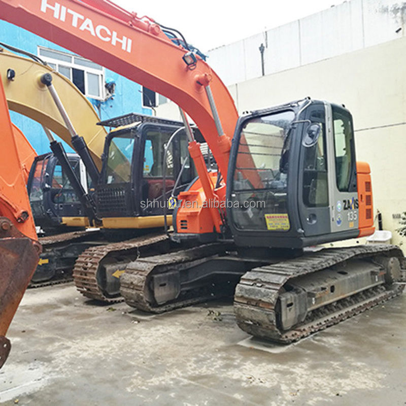 हिताची गर्म बिक्री दूसरा हाथ क्रॉलर खुदाई HITACHI 135 अच्छी हालत इस्तेमाल किया खुदाई मशीन जापानी बिक्री के लिए