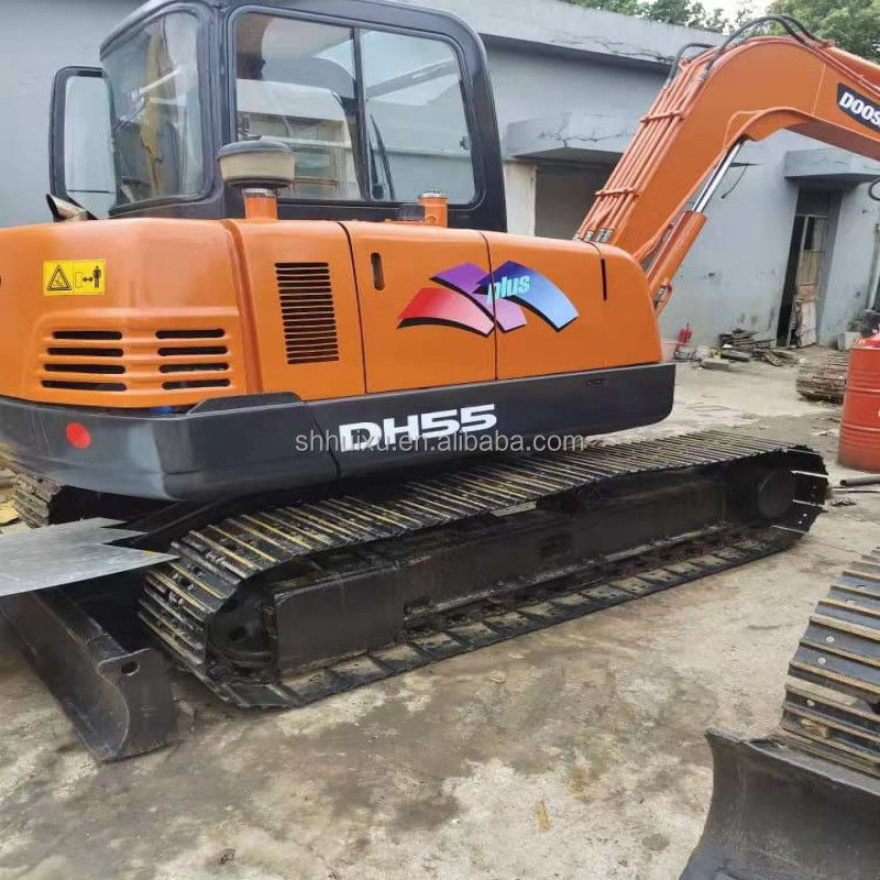 Doosan गर्म बिक्री मिनी खुदाई इस्तेमाल किया doosan ex55 सेकंड हैंड हाइड्रोलिक क्रॉलर खुदाई DOOSAN DH55 कोरिया मूल