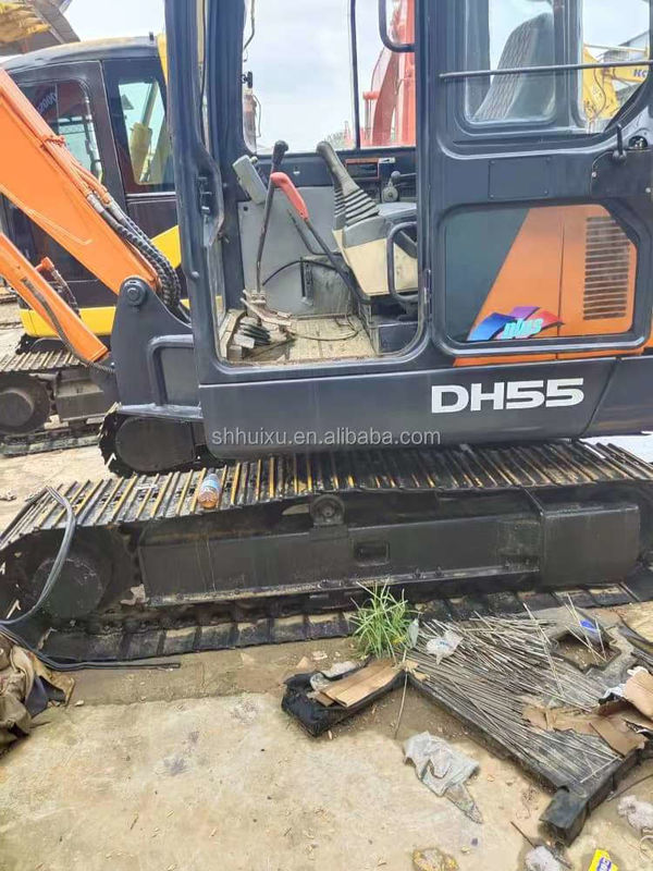 Doosan गर्म बिक्री मिनी खुदाई इस्तेमाल किया doosan ex55 सेकंड हैंड हाइड्रोलिक क्रॉलर खुदाई DOOSAN DH55 कोरिया मूल