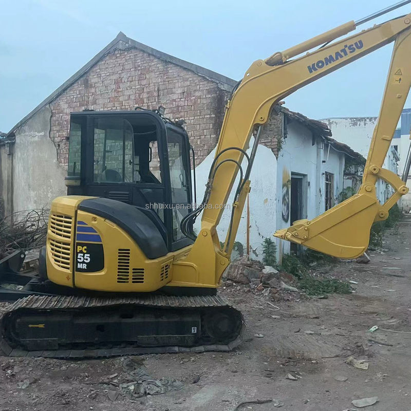 उच्च गुणवत्ता वाले KOMATSU PC55MR सेकंड हैंड हाइड्रोलिक क्रॉलर खुदाई मशीन जापान मूल/उपयोगी मिनी खुदाई मशीन KOMATSU PC55MR सस्ती कीमत