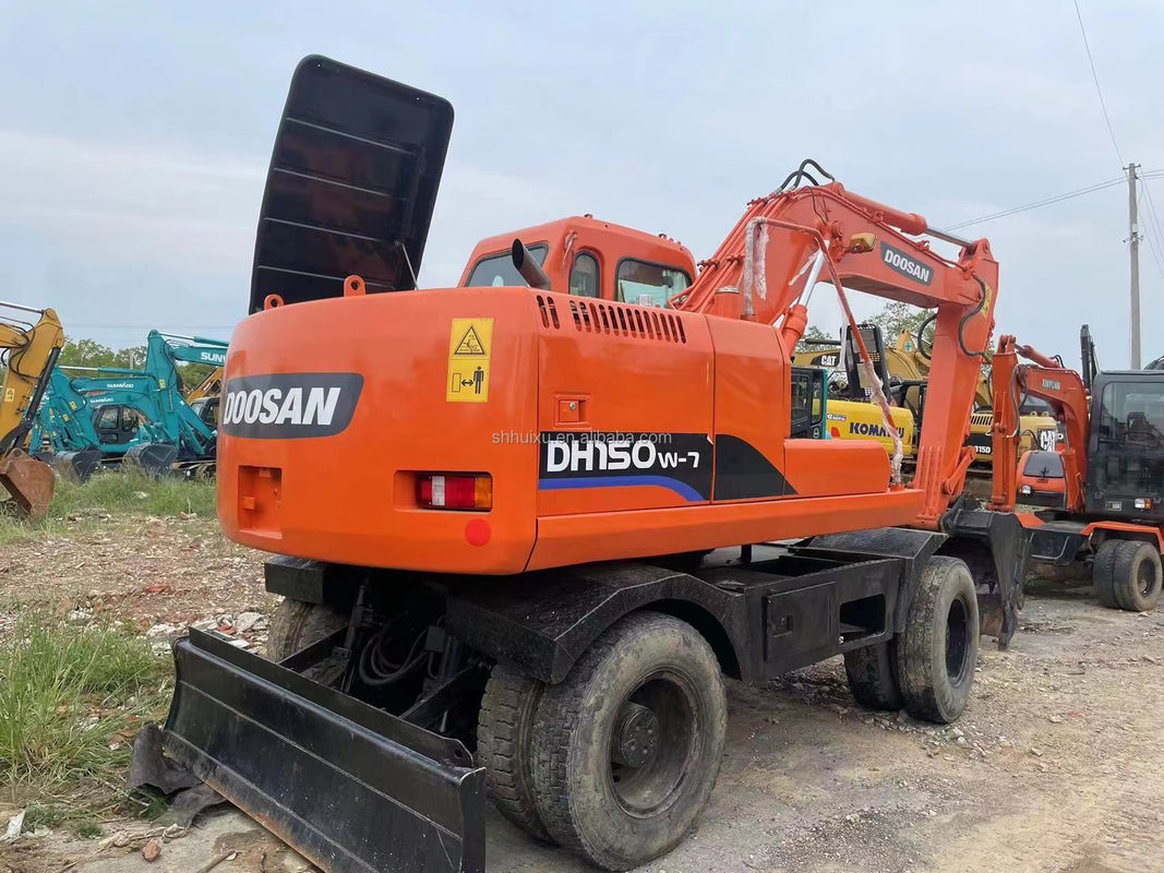 चीन पहिया उत्खनन Doosan 150 दूसरे हाथ उत्खनन भारी मशीन बड़े उत्खनन