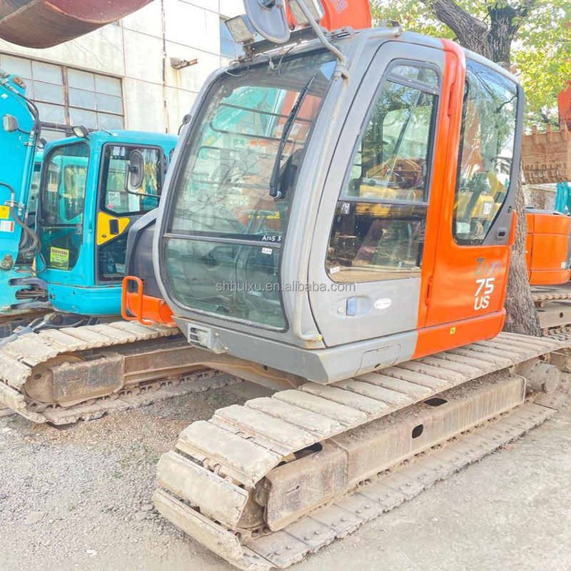 स्टॉक में Hitachi जापान मूल Hitachi ZX75 सेकंड हैंड हाइड्रोलिक क्रॉलर खुदाई/उपयोग किया गया मिनी खुदाई Hitachi ZX75 अच्छी गुणवत्ता सस्ती कीमत
