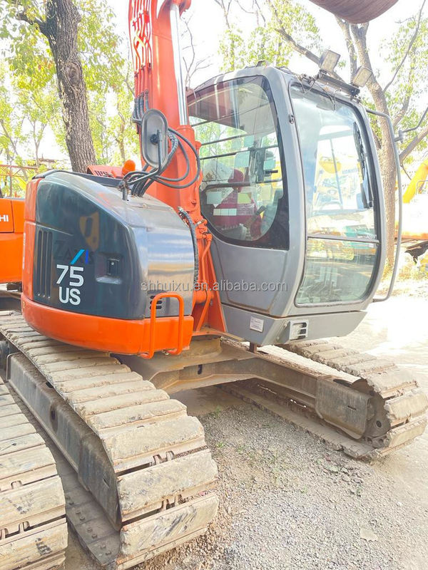 स्टॉक में Hitachi जापान मूल Hitachi ZX75 सेकंड हैंड हाइड्रोलिक क्रॉलर खुदाई/उपयोग किया गया मिनी खुदाई Hitachi ZX75 अच्छी गुणवत्ता सस्ती कीमत