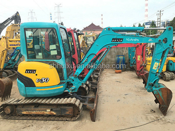 सेकंड हैंड हाइड्रोलिक क्रॉलर Excavator Kubota30 उच्च गुणवत्ता/उपयोगी मिनी खुदाई Kubota30 जापान मूल सस्ती कीमत