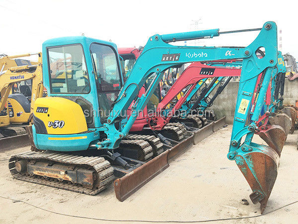 सेकंड हैंड हाइड्रोलिक क्रॉलर Excavator Kubota30 उच्च गुणवत्ता/उपयोगी मिनी खुदाई Kubota30 जापान मूल सस्ती कीमत