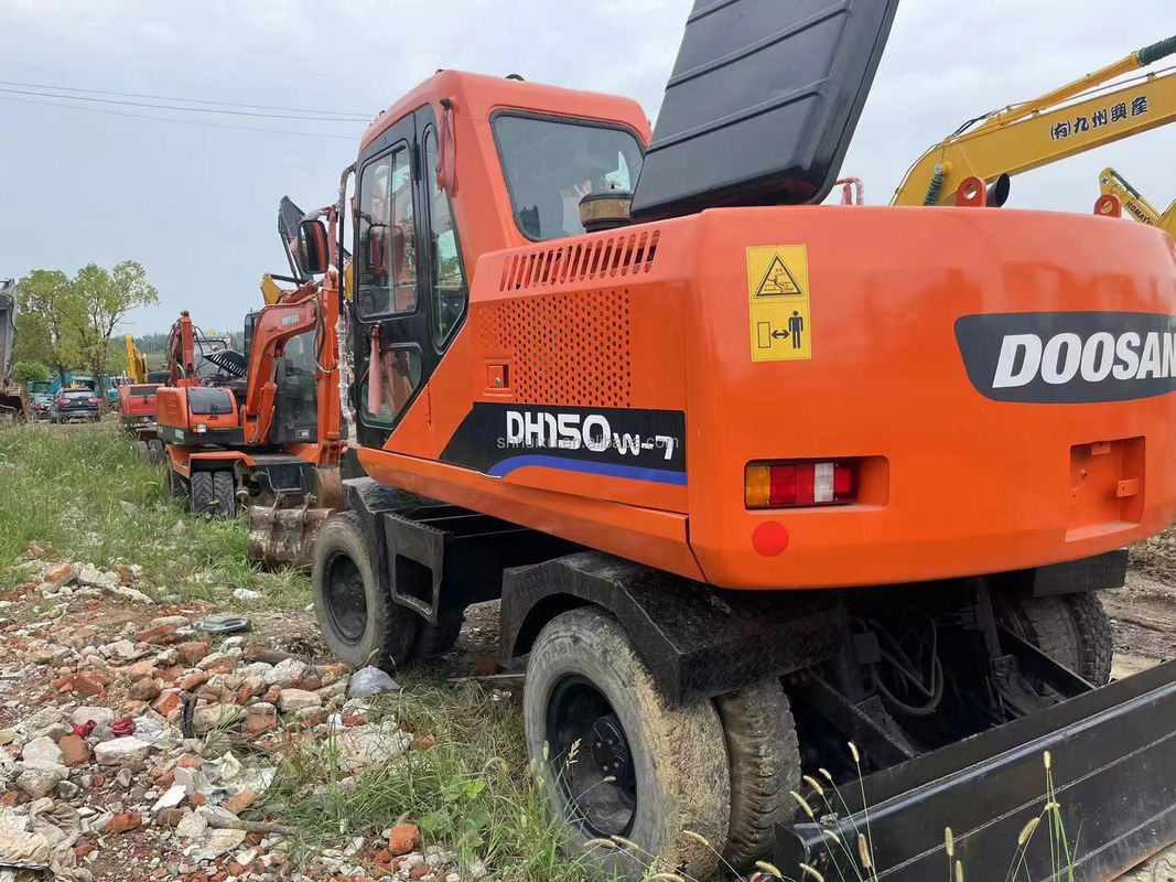 90 नया पहिया उत्खनन दूसरा हाथ DOOSAN DH150W-7 इस्तेमाल किया 4 पहिया खुदाई