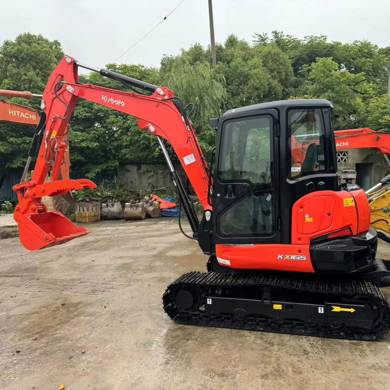 कम कीमत इस्तेमाल किया खुदाई 6.5Ton हाइड्रोलिक KUBOTA KX165 खुदाई दूसरा हाथ KUBOTA165 खुदाई जापान मूल बिक्री के लिए