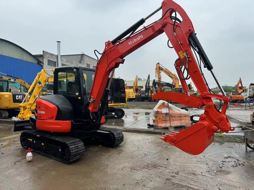 कम कीमत इस्तेमाल किया खुदाई 6.5Ton हाइड्रोलिक KUBOTA KX165 खुदाई दूसरा हाथ KUBOTA165 खुदाई जापान मूल बिक्री के लिए