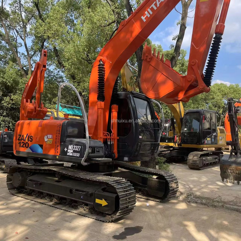 12000 किलोग्राम Zx120 प्रयुक्त हिताची खुदाई मशीन 0.51m3 के साथ मूल पेंट के साथ दूसरा हाथ