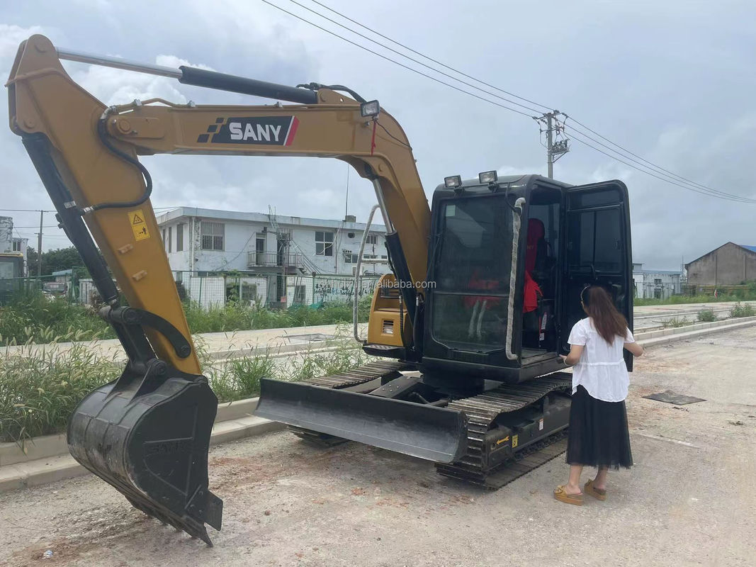 7.5 टन प्रयुक्त Sany Excavator सेकंड हैंड Sany Crawler Excavator Sany75