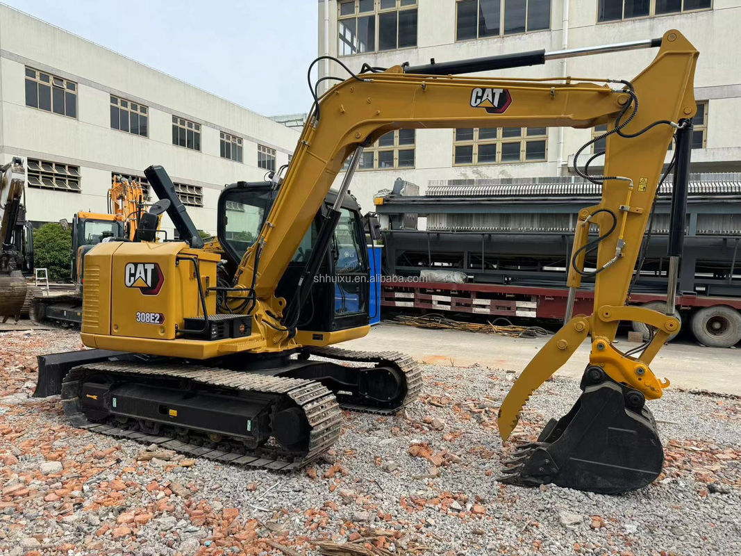 पीला रंग उच्च इंजन शक्ति इस्तेमाल किया cat308e खुदाई मशीन इस्तेमाल किया cat308e दूसरा हाथ