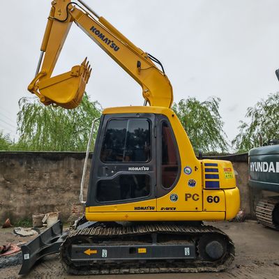 जापानी इंजन के साथ मध्यम खुदाई मशीन इस्तेमाल किया komatsu pc60-7/सेकंड हाथ खुदाई komatsu pc60-7 बिक्री पर